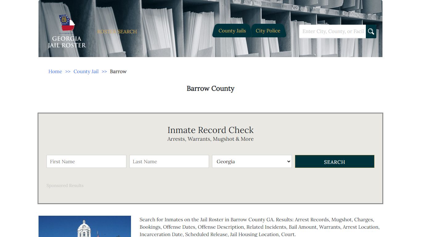 Barrow County | Georgia Jail Inmate Search